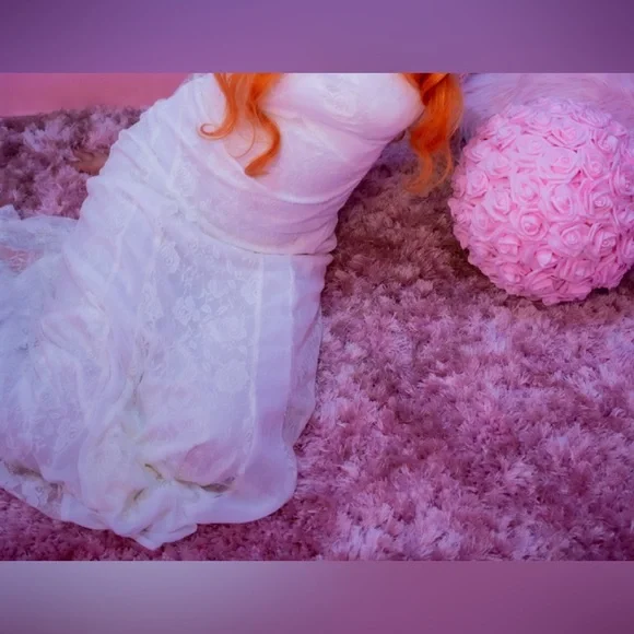 Ark & Co. Long Sleeve Floral Wedding Dress with Train | US Size S - Picture 12 of 13